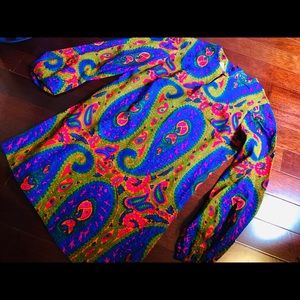 Paisley Hippie Psychedelic Vintage Dress